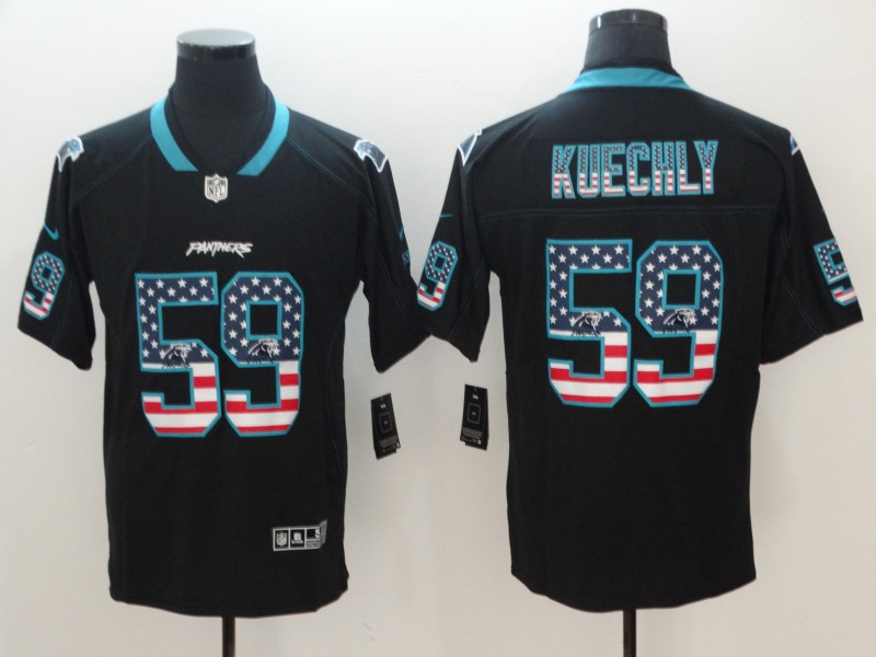 Men's Carolina Panthers Luke Kuechly #59 Black Authentic Jersey